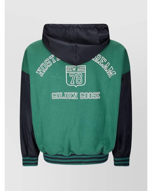 Golden Goose Deluxe Brand Green Reversible Hoodie for men