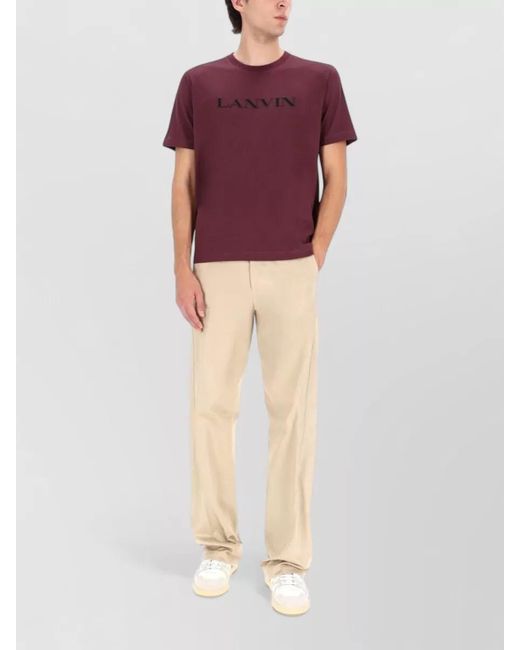 Lanvin Blue Crew Neck Short Sleeve T-Shirt Design for men