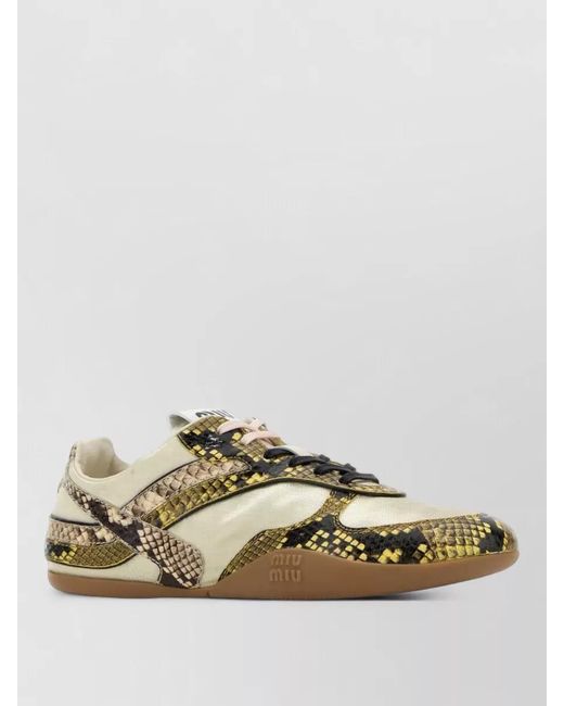 Miu Miu Multicolor Leather Low-Top Sneakers
