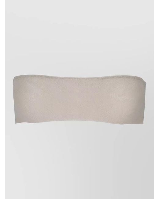 Rick Owens Natural Strapless Seamless Bandeau Top Undergarment