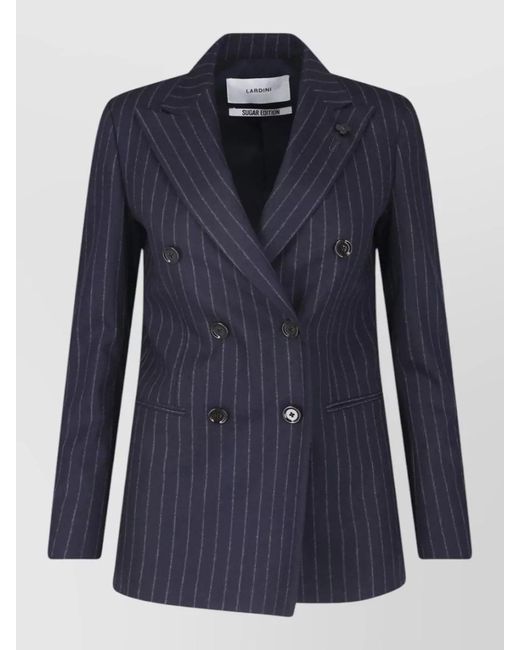 Lardini Blue Cashmere Blend Suit Jacket