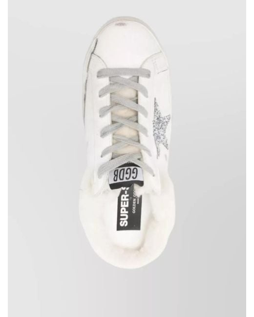 Golden Goose Deluxe Brand Natural Superstar Sabot Leather Sneakers Glitter Star