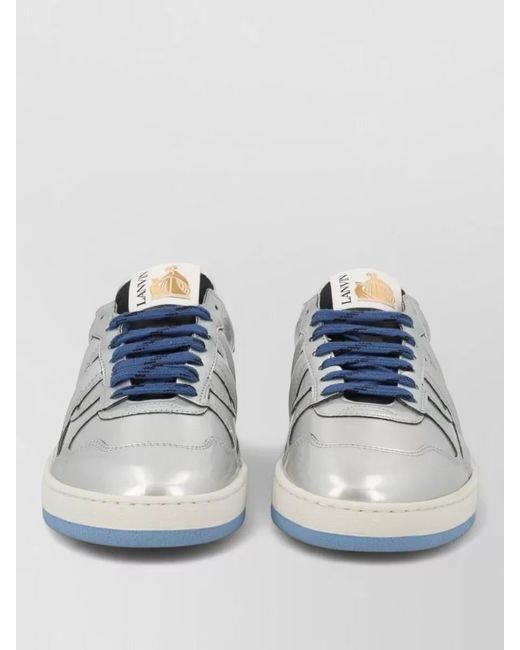 Lanvin Blue Clay Low-Top Sneakers