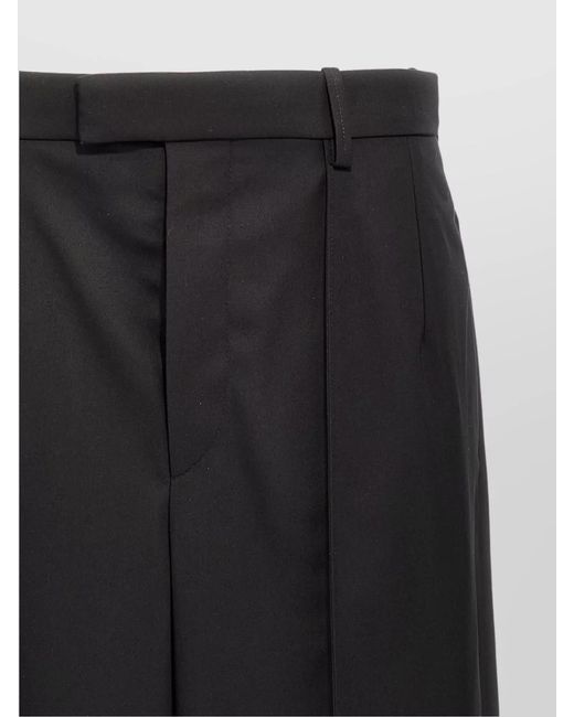 Wardrobe NYC Black Wool Wide-Leg Trousers