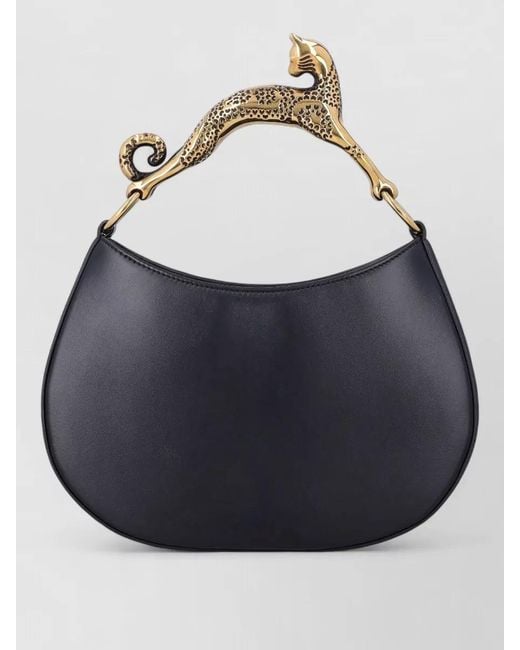 Lanvin Blue Hobo Bag Cat Handle Shoulder Style