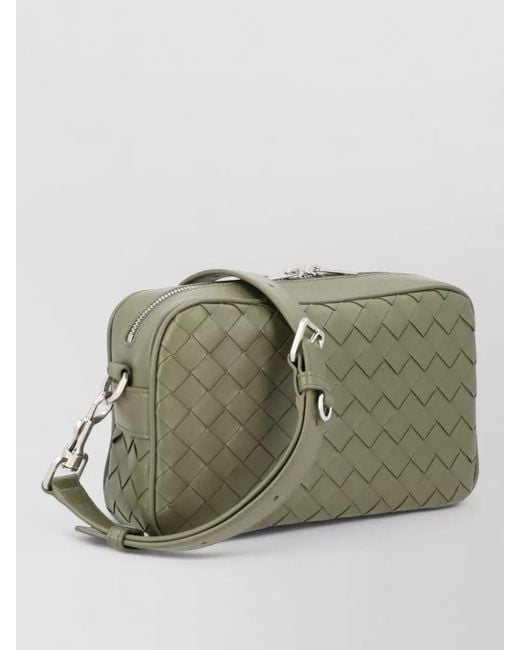 Bottega Veneta Green Leather Small Crossbody Bag for men
