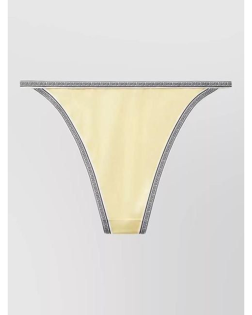 Versace Natural Logo-Embroidered Bikini Briefs