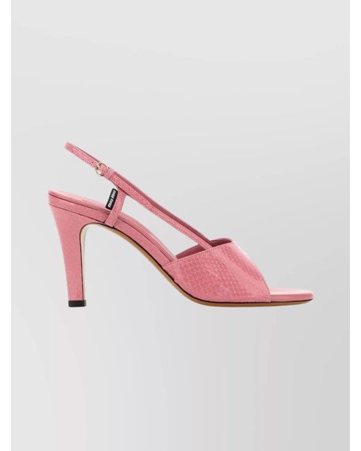 Miu Miu Pink Leather Sandals
