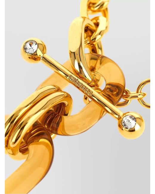 Rabanne Metallic Oversized Chain Necklace
