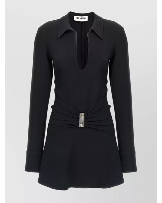 The Attico Black Mini Polo Dress