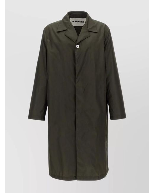 Jil Sander Gray Single-Breasted Coat for men