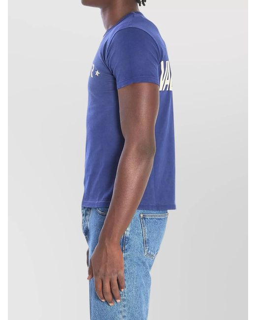 Valentino Garavani Blue Printed Cotton Regular-Fit T-Shirt for men
