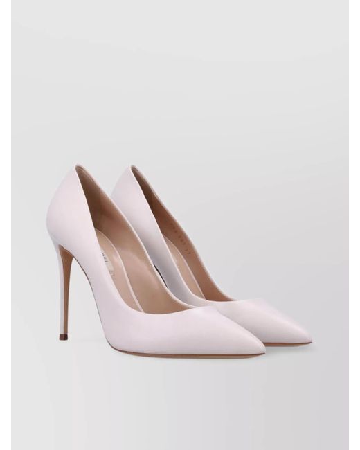 Casadei Pink Julia Pointed Toe Pumps