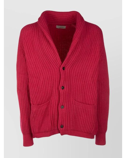 Laneus Red Cardigan for men