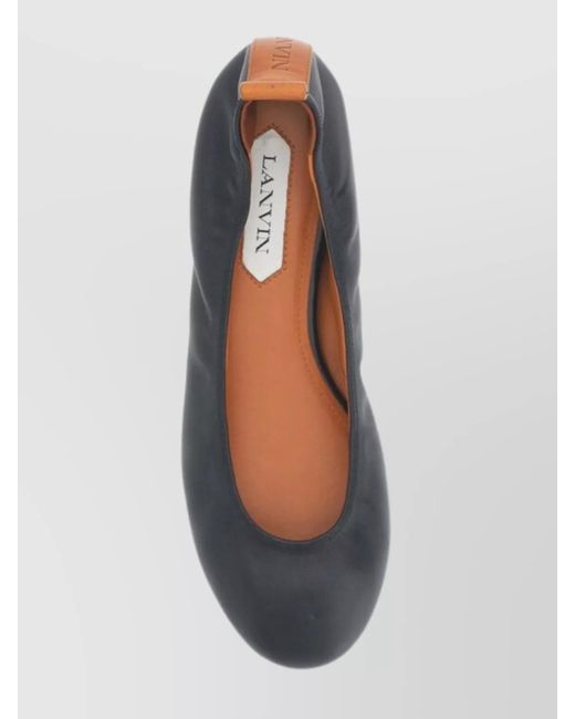 Lanvin White Leather Ballerina Flats