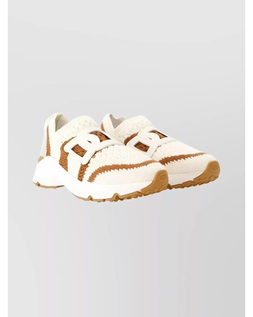 Tod's Metallic Canvas Slip-On Sneakers