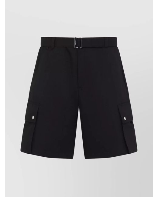 Jacquemus Blue Cargo Bermuda Trousers Detachable Belt for men