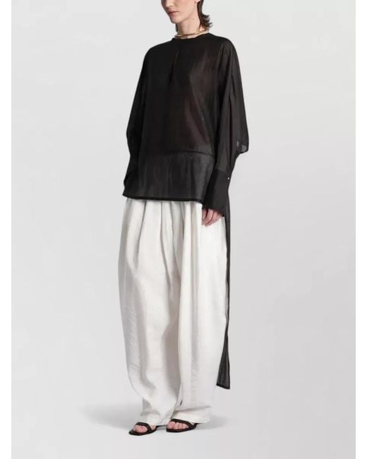DARKPARK Blue Marine Shirt Dress Keyhole Neckline Voile