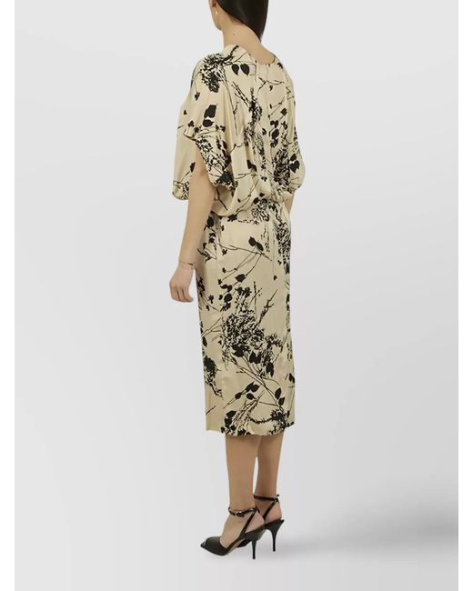 Semicouture Natural Midi Dress
