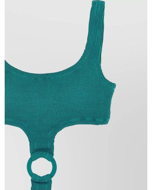 Mc2 Saint Barth Green Laurel One Piece Swimsuit Ring Detail
