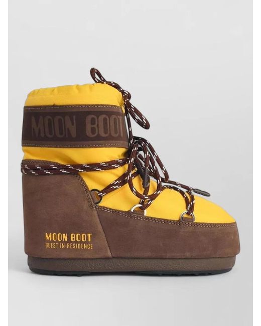 Moon Boot Gray Icon Low High Platform Round Toe Boots