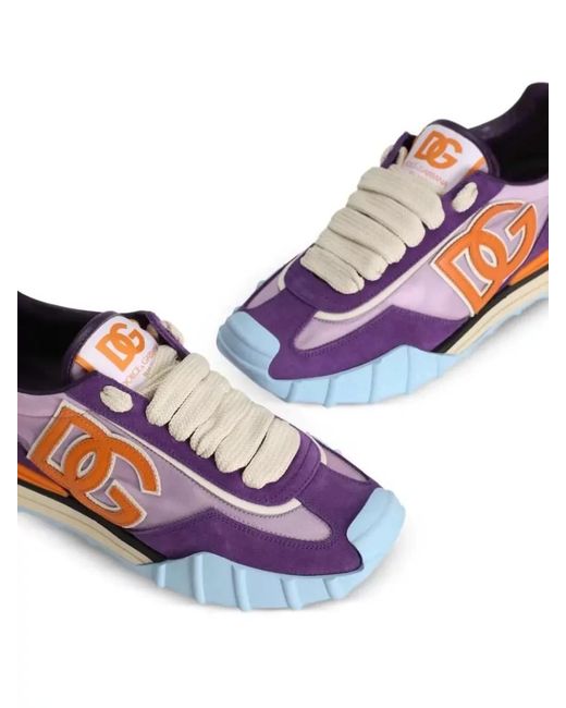 Dolce & Gabbana Multicolor Logo-Appliqué Low-Top Sneakers