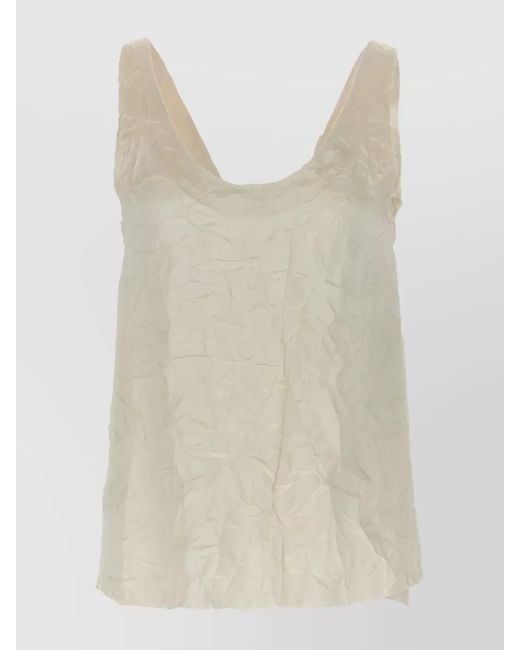 Lanvin Natural Viscose Tank Top