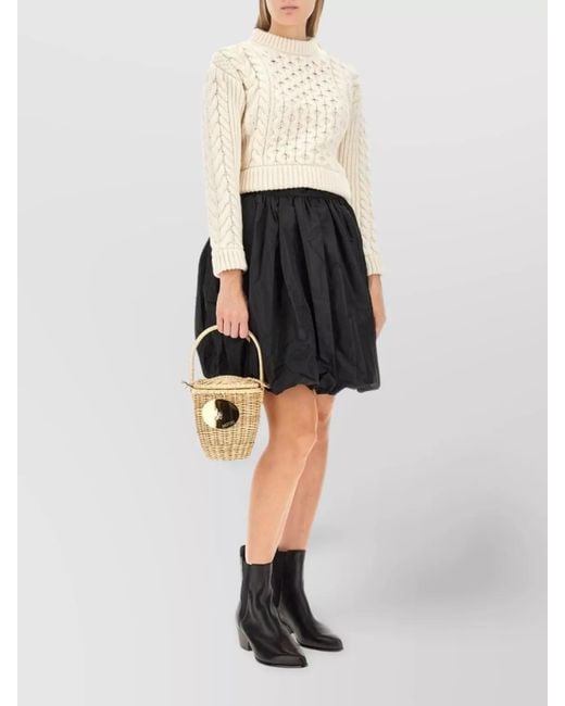 Patou Black Wool Cashmere Regular Fit Jumper