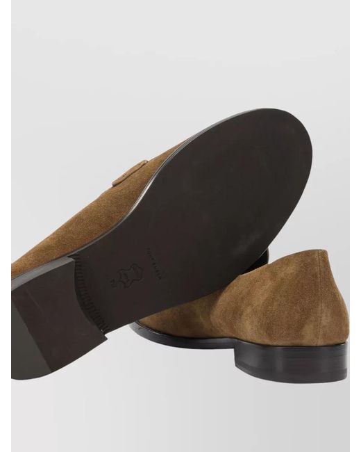 Tory Burch White Suede Penny Loafers