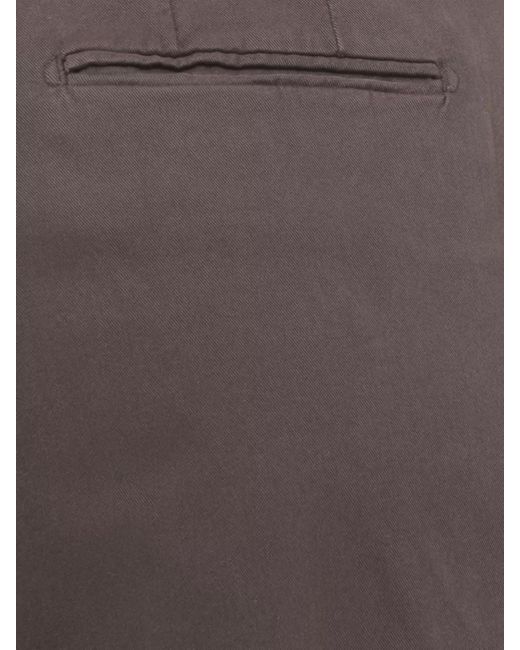 Briglia 1949 Gray Straight Leg Cotton Blend Pants Belt Loops