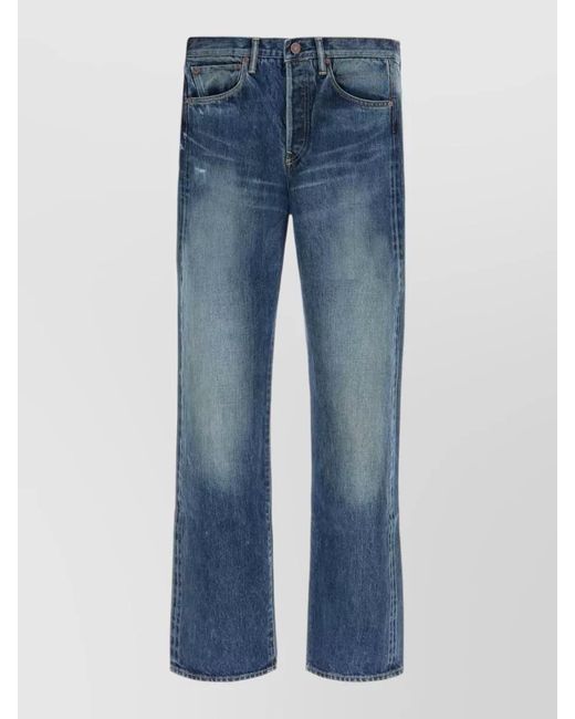 Visvim Blue Denim Straight-Leg Jeans for men