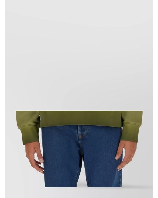 MSGM Blue Cotton Regular-Fit Sweatshirt for men