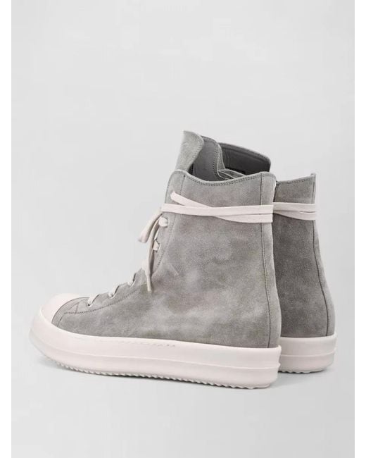 Rick Owens Natural High Top Boots Contrast Toe Cap Sole for men