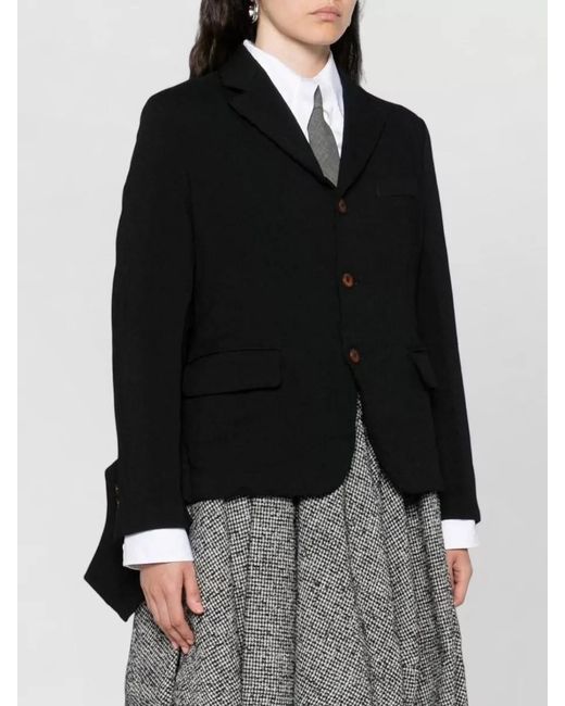 Comme des Garçons Black Tailored Jacket Single Breasted Notch Lapel