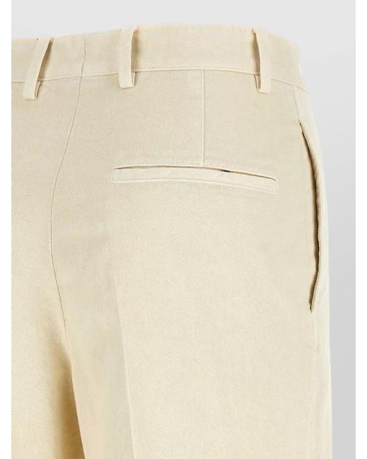 Dries Van Noten Natural Pilar Trousers Tailored Cut Belt Loops