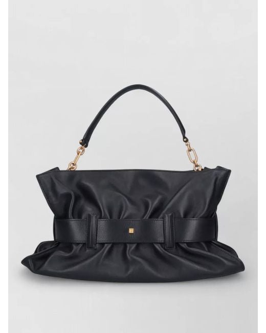 Balmain Black Shoulder Bag Soft Structure Top Handle