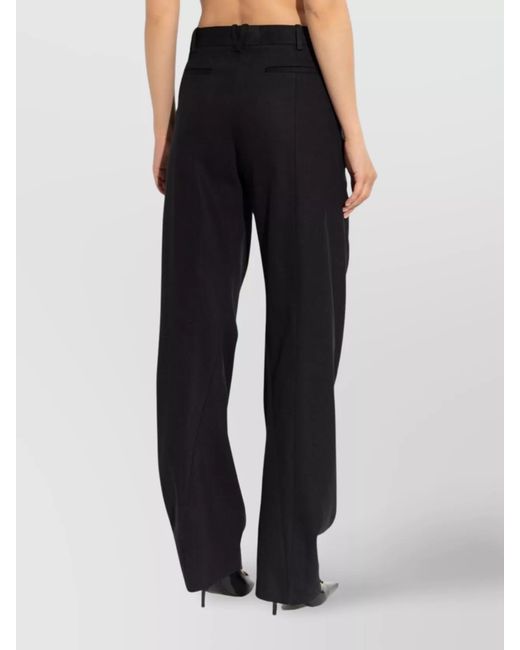 Versace Blue Straight-Leg Cotton Tailored Trousers
