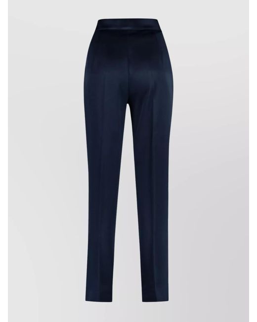 Max Mara Blue Straight-Leg Tailored Trousers