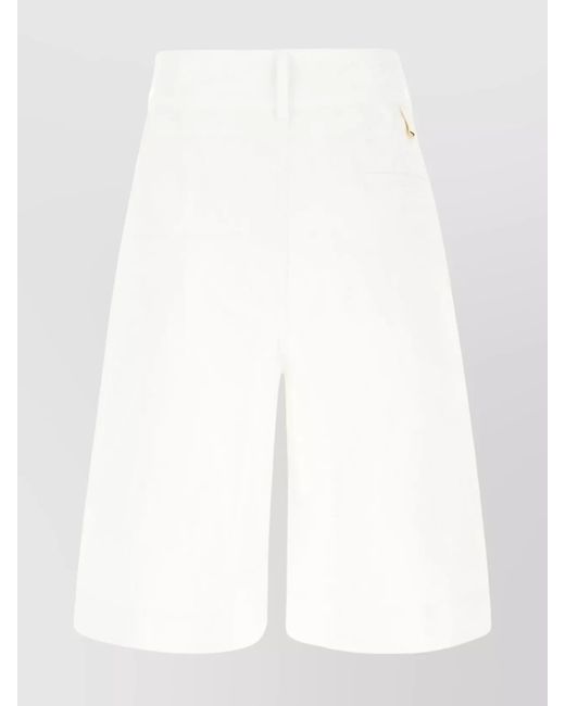 DARKPARK White Cotton Tailored Shorts