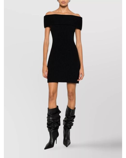Givenchy Black Wool Knee Length Mini Dress