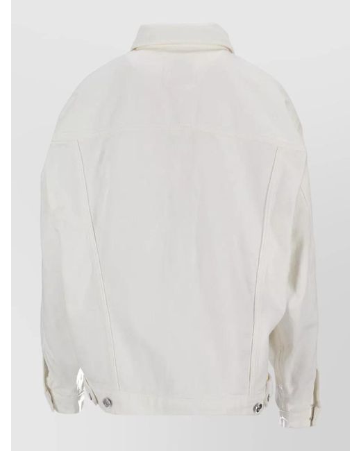 Anine Bing White Denim Jacket