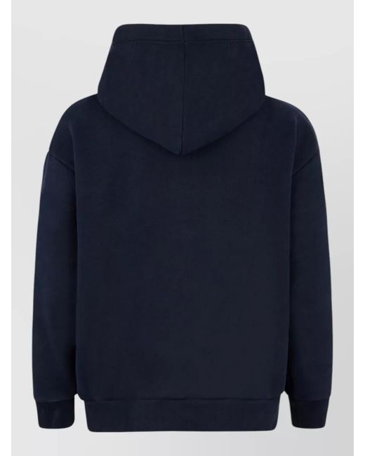 DSquared² Blue Hooded Crewneck Jacket Drawstring Hood Pockets for men