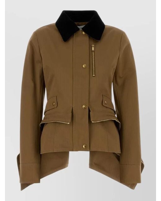 McQueen Green Cotton Fitted Jacket