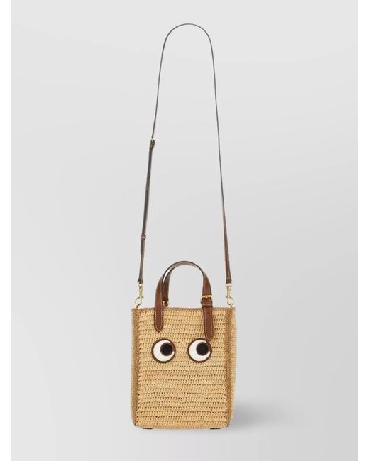 Anya Hindmarch Natural Na Raffia Tote Bag