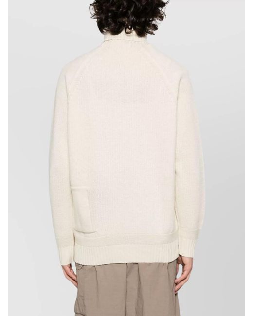 C P Company Natural Wool Turtleneck Jumper for men