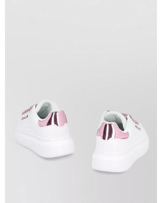 Just Cavalli White Leather Low-Top Sneakers