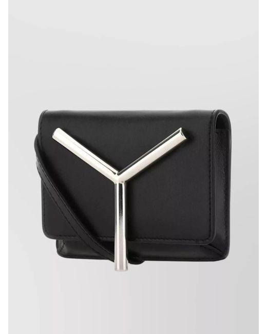 Y. Project Black Leather Mini Crossbody Bag