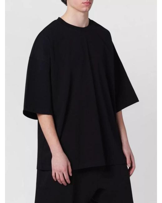 Entire studios Black Boxy Oversized T Shirt Short Sleeves Crewneck for men