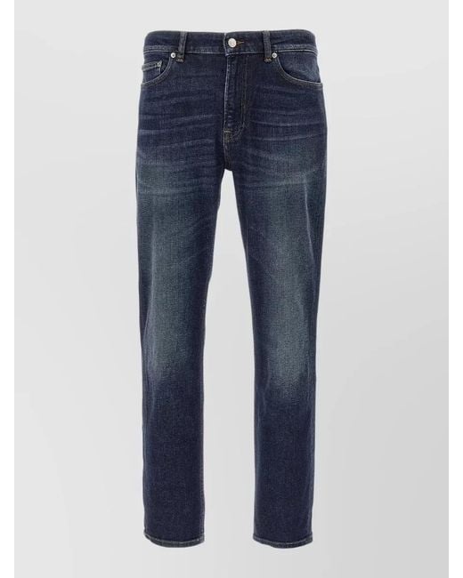Department 5 Blue Stones Straight Leg Jeans Five Pockets for men