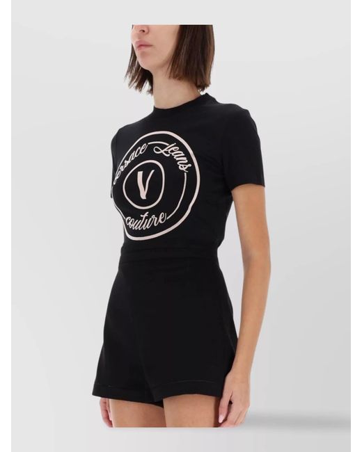 Versace Jeans Couture Black Cotton Jersey T-Shirt